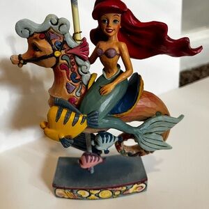 Jim Shore Mermaid Carousel with Red and Blue Accents